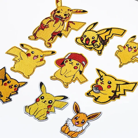 Pikachu / Set 25 Parches Bordados Para Ropa De Pikachu
