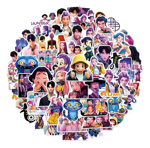 K-pop Demon Hunters - Set De 50 Stickers / Calcomanias