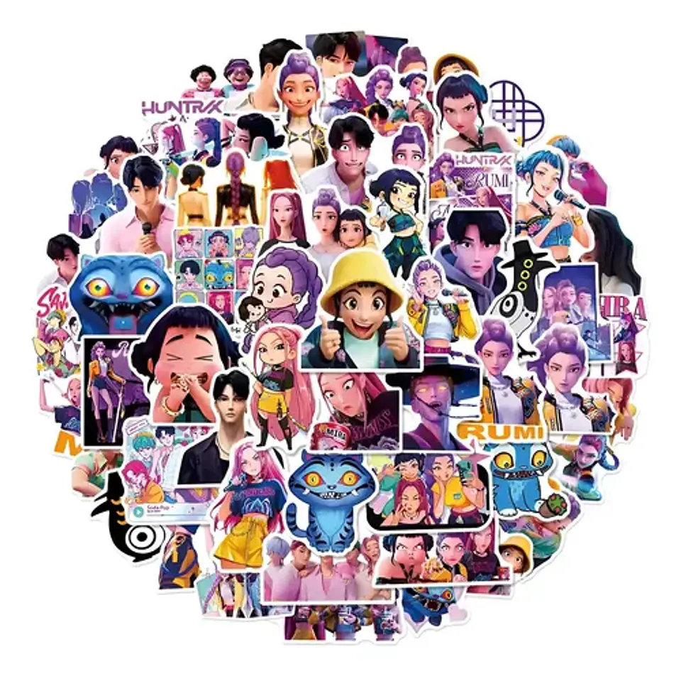 K-pop Demon Hunters - Set De 50 Stickers / Calcomanias 1