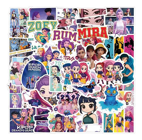 K-pop Demon Hunters - Set De 50 Stickers / Calcomanias