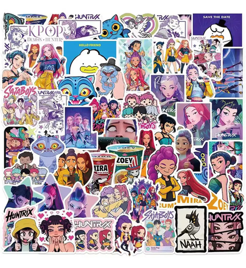 K-pop Demon Hunters - Set De 50 Stickers / Calcomanias 4