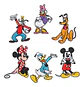 Mickey Mouse / Set 6 Parches Bordados Para Ropa De Mickey - Miniatura 1