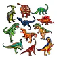 Dinosaurios / Set 14 Parches Bordados Ropa De Dinosaurios - Miniatura 1