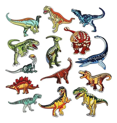 Dinosaurios / Set 14 Parches Bordados Ropa De Dinosaurios