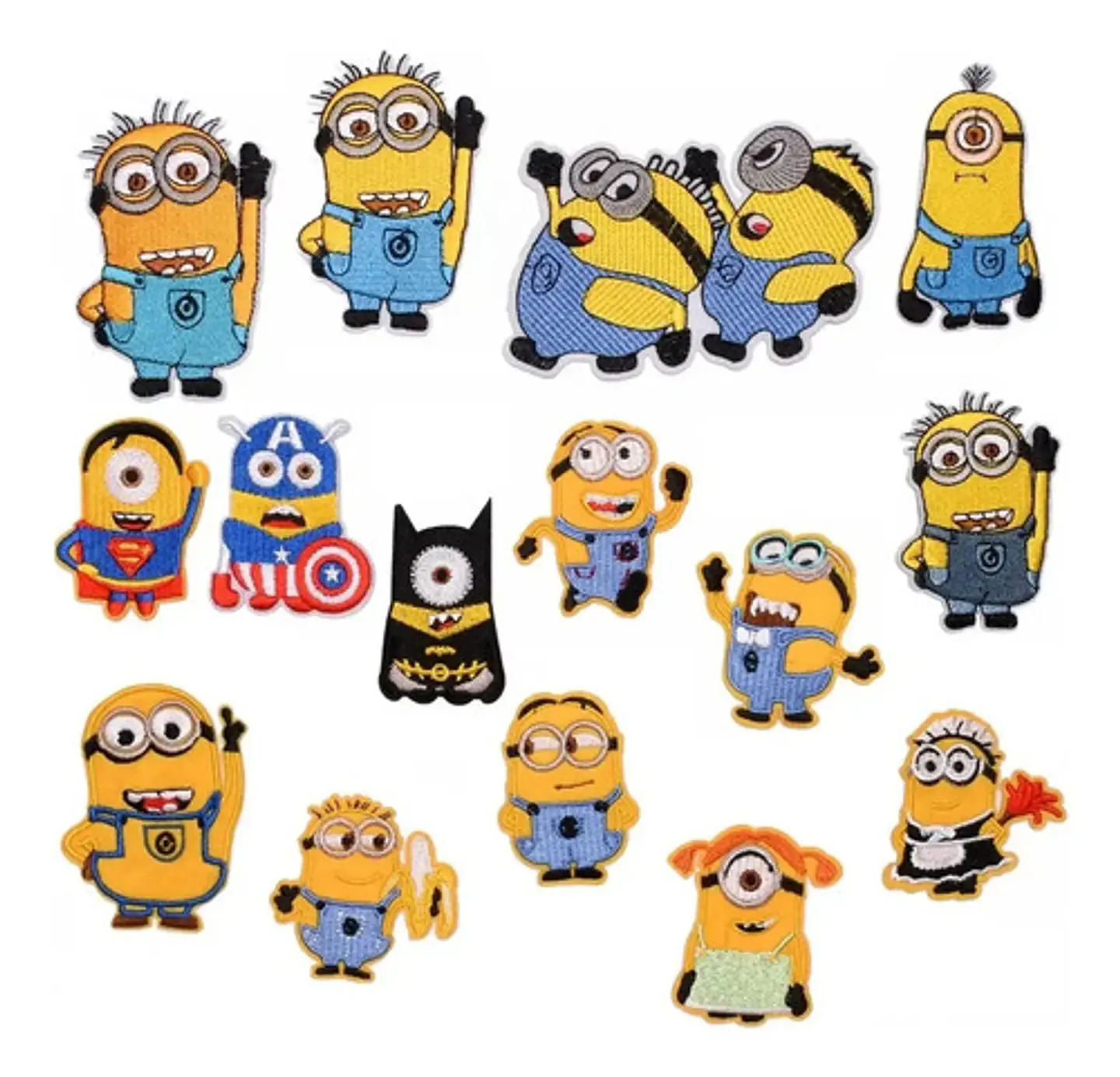 Los Minions / Set 15 Parches Bordados Para Ropa De Minions 1