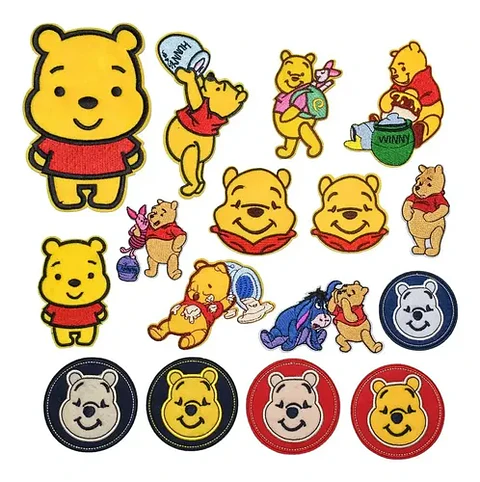Winnie Pooh / Set 16 Parches Bordados Para Ropa De Winnie