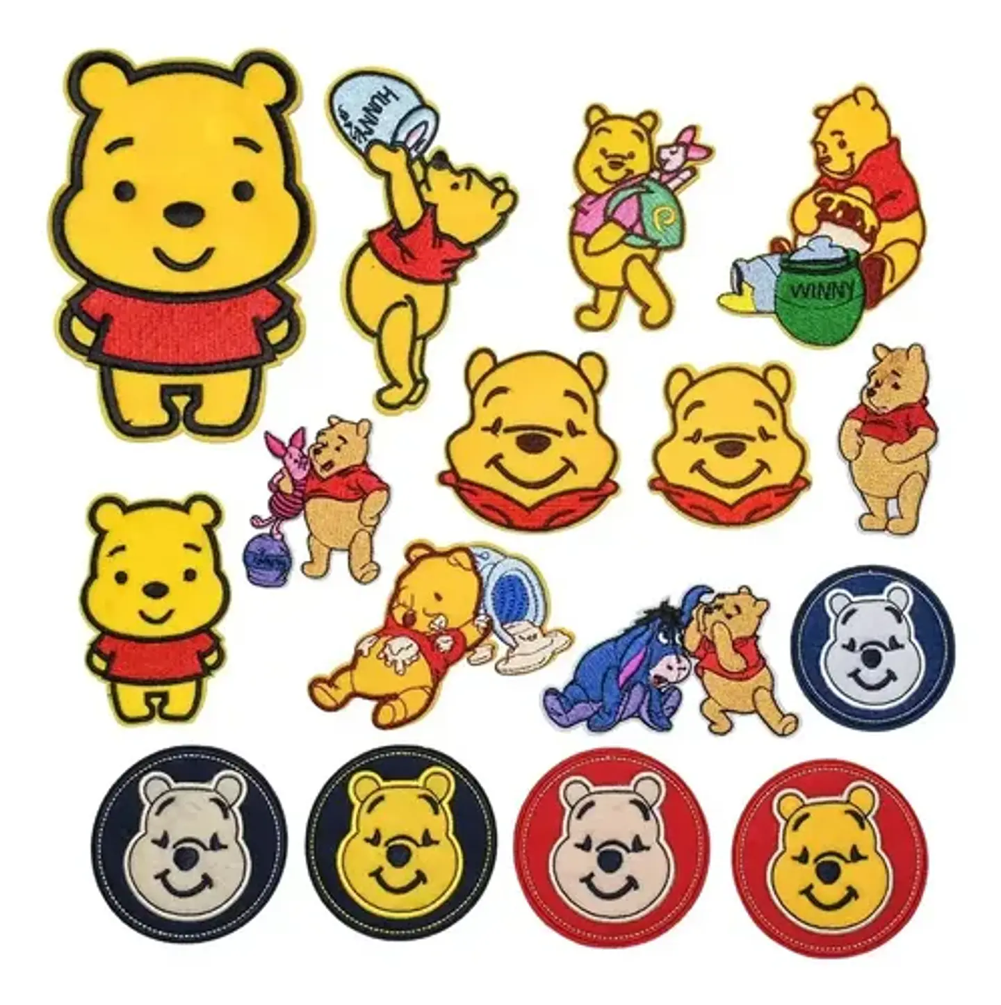Winnie Pooh / Set 16 Parches Bordados Para Ropa De Winnie 1