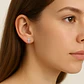 Aros De Plata 925 Cruz Lisa, Unisex - Miniatura 3