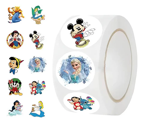 Mickey Mouse - Set De 500 Stickers / Rollo De Pegatinas