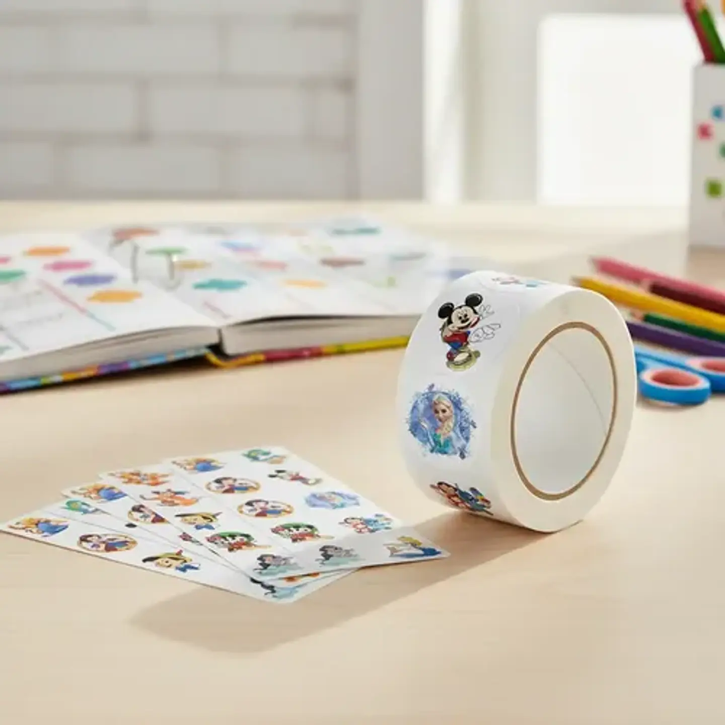 Mickey Mouse - Set De 500 Stickers / Rollo De Pegatinas 4