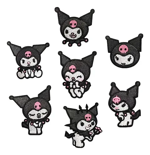 Kuromi / Set 7 Parches Bordados Para Ropa De Kuromi