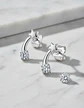 Aros De Plata 925 Estilo Trepador Con Diseño Estrella Fugaz - Miniatura 1
