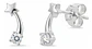 Aros De Plata 925 Estilo Trepador Con Diseño Estrella Fugaz - Miniatura 3
