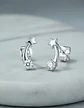 Aros De Plata 925 Estilo Trepador Con Diseño Estrella Fugaz - Miniatura 4