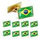 Pins De Bandera Brasileña / Brasil / Broches Metálicos - Miniatura 1