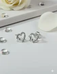 Aros De Plata 925 Corazón E Infinito Con Pequeños Circones - Miniatura 2