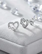 Aros De Plata 925 Corazón E Infinito Con Pequeños Circones - Miniatura 4