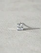 Aros De Plata 925 Circón Cuadrado Unisex Para Regalo - Miniatura 5