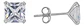 Aros De Plata 925 Circón Cuadrado Unisex Para Regalo - Miniatura 6