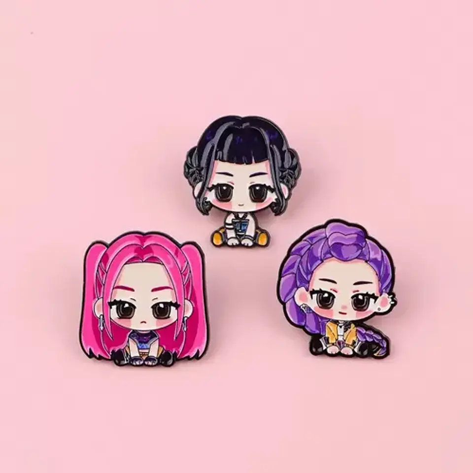 Pins De K-pop Demon Hunters / Huntrix / Broches Metálicos 3