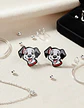 Aros Aretes Pendientes De Dalmatas / Acero Quirúrgico - Miniatura 2