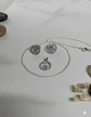 Conjunto Plata 925 Cadena + Aros + Dije Estilo Llave De Sol - Miniatura 1