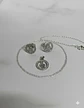 Conjunto Plata 925 Cadena + Aros + Dije Estilo Llave De Sol - Miniatura 4