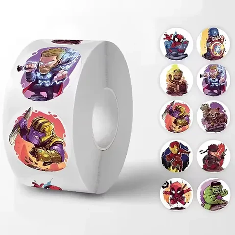 Marvel - Set De 500 Stickers / Rollo De Pegatinas