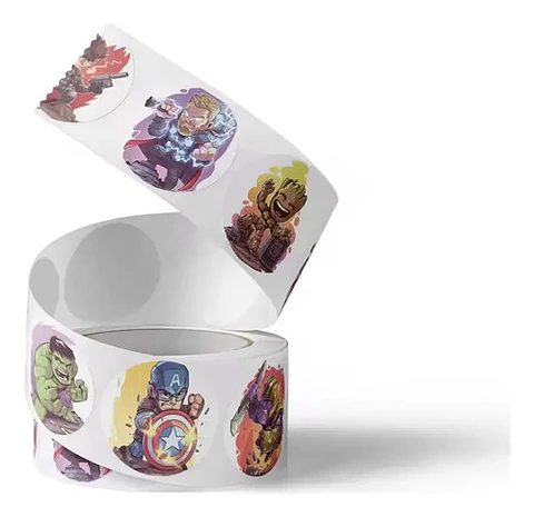 Marvel - Set De 500 Stickers / Rollo De Pegatinas