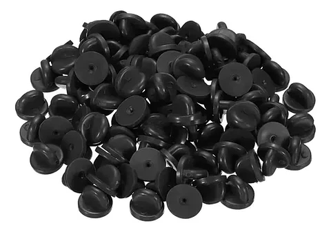 Pack 100 Broches De Goma Pin Para Broche De Solapa Prendedor