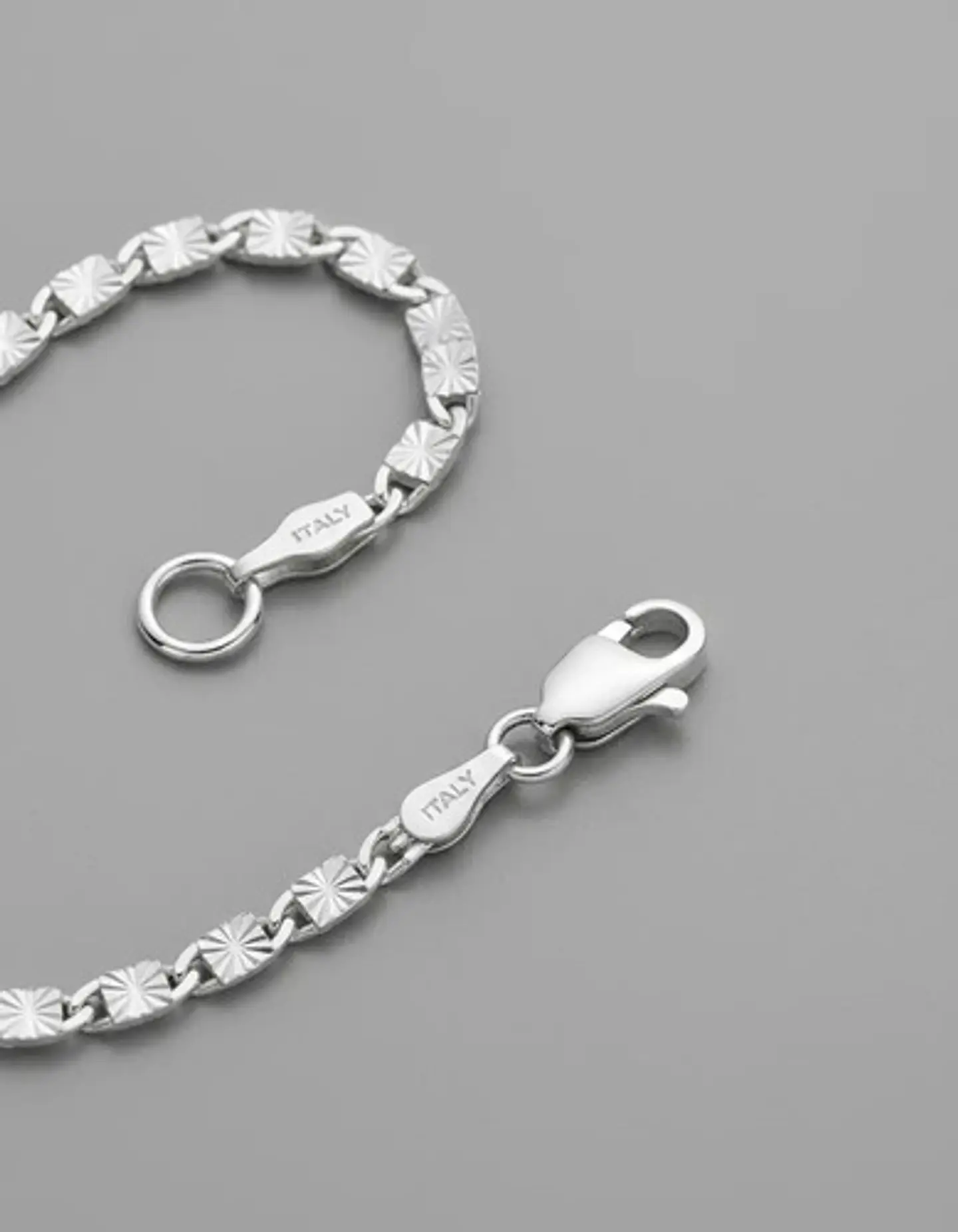 Pulsera De Plata 925 Eslabones Valentino Con Textura Dama 7