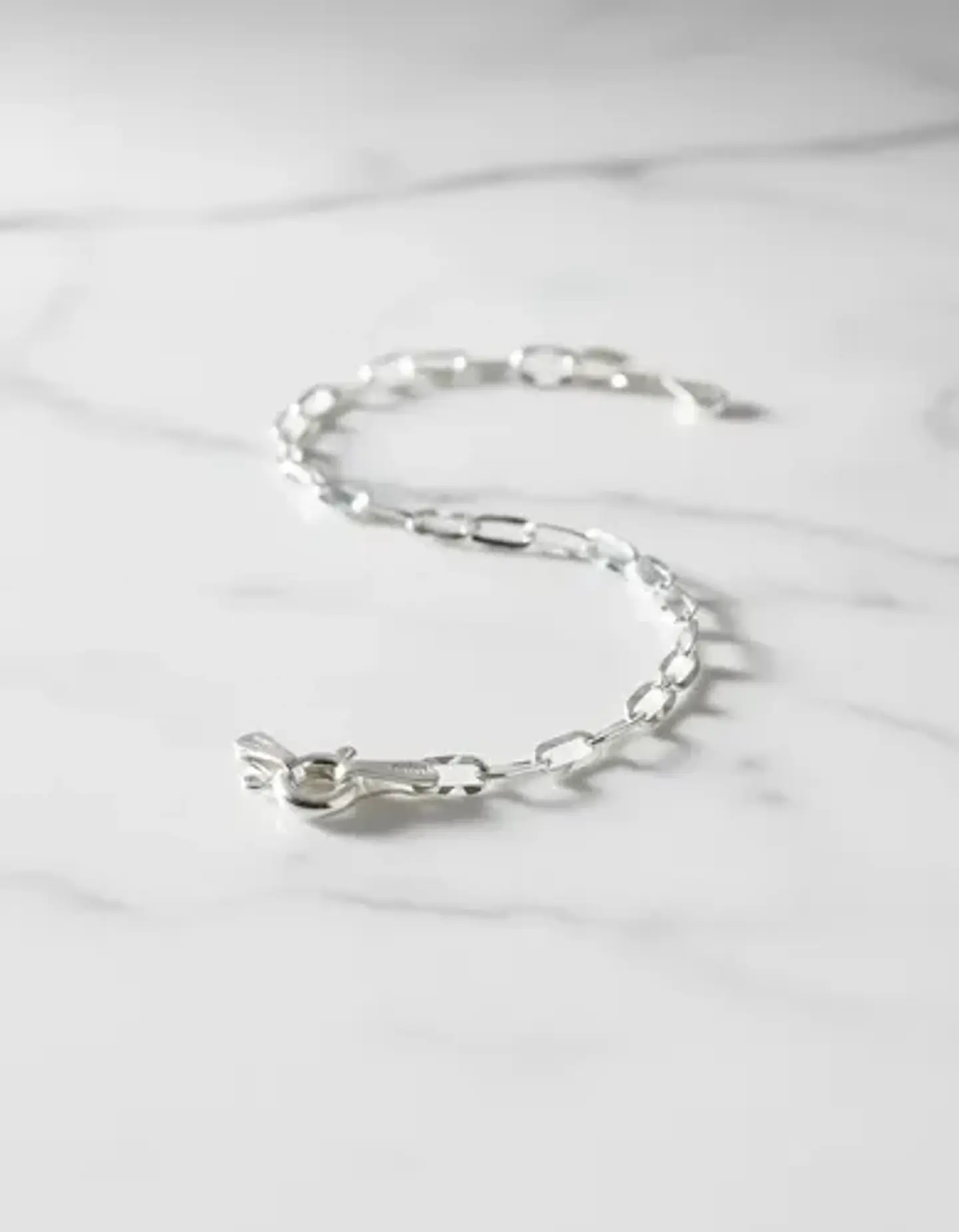 Pulsera De Plata 925 Estilo Eslabón Biselado Dama 5