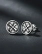Aros De Plata 925 Diseño Cruzado Envejecido - Miniatura 3