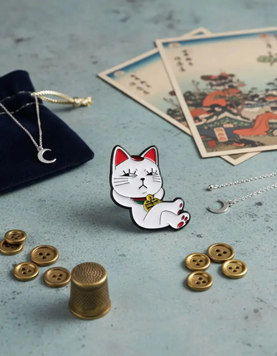 Pins De Gato De La Suerte / Gatos Gatitos / Pins Metálicos 1