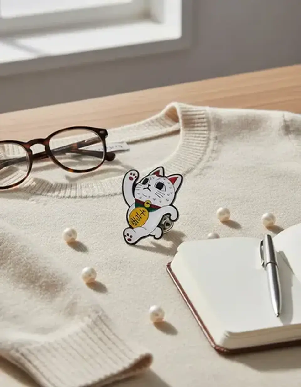 Pins De Gato De La Suerte / Gatos Gatitos / Pins Metálicos 7