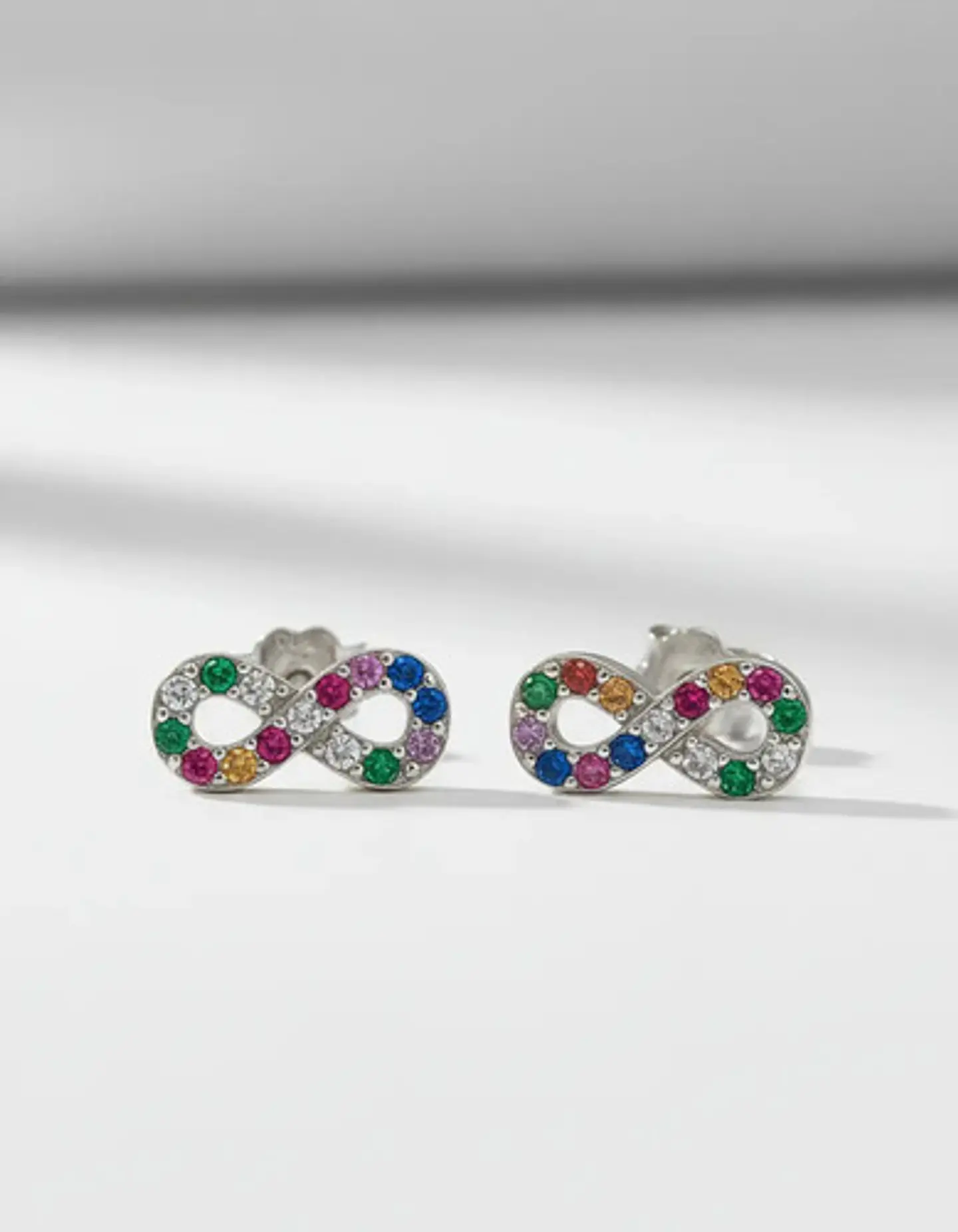 Aros De Plata 925, Signo Infinito Con Circon 5