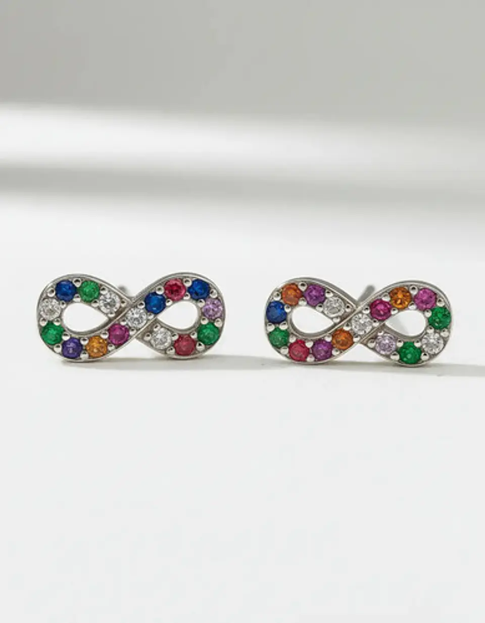Aros De Plata 925, Signo Infinito Con Circon 6