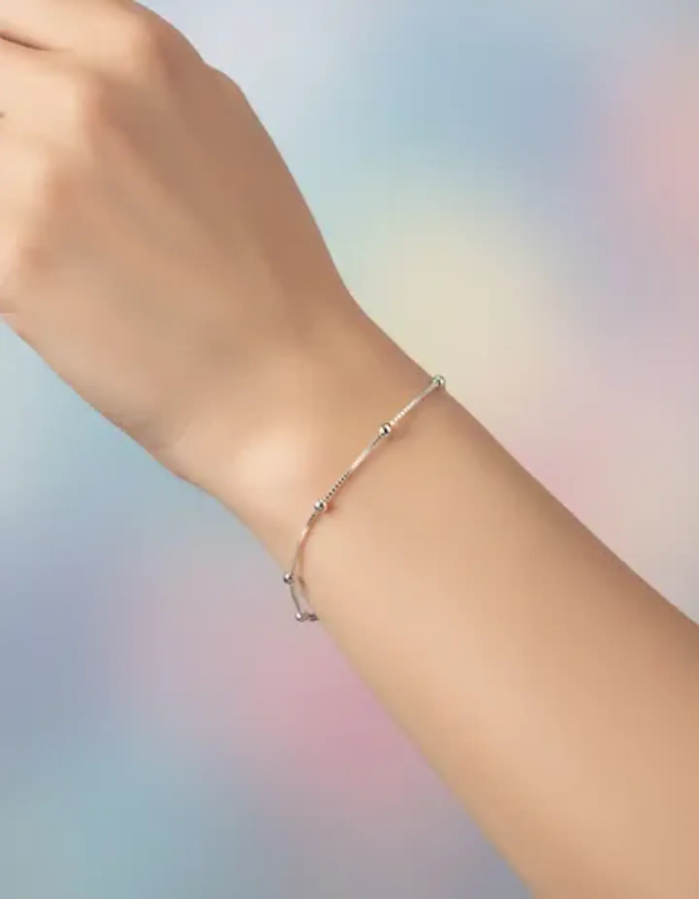 Pulsera De Plata 925 Con Esferas Lisas 6