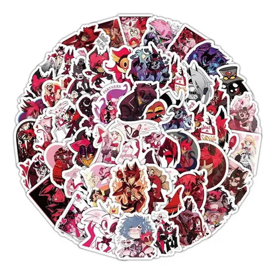 Pack 100 Stickers De Hotel Hazbin - Pegatinas / Calcomanias 1