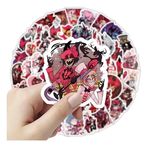 Pack 100 Stickers De Hotel Hazbin - Pegatinas / Calcomanias