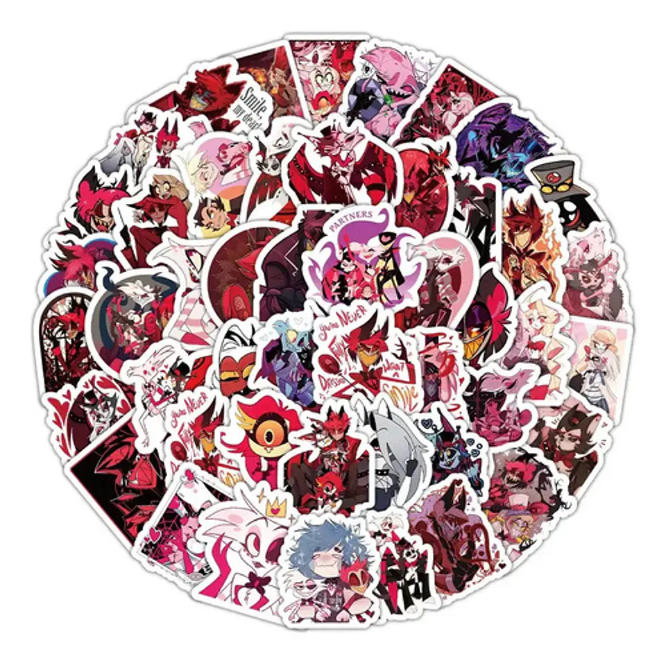 Pack 100 Stickers De Hotel Hazbin - Pegatinas / Calcomanias 4