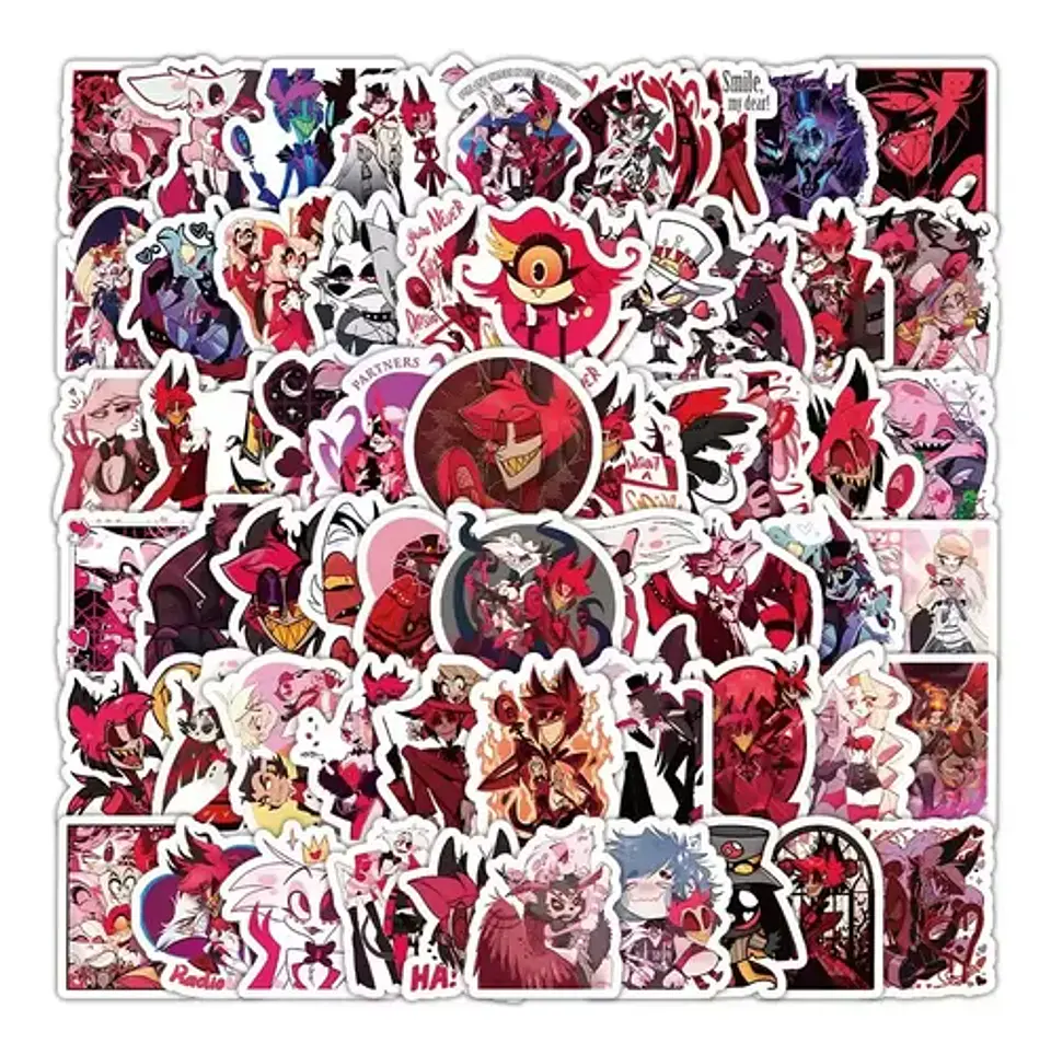 Pack 100 Stickers De Hotel Hazbin - Pegatinas / Calcomanias 5