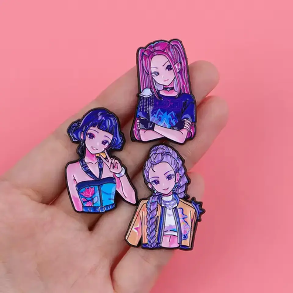Pins De K-pop Demon Hunters / Huntrix / Pines Metálicos 12