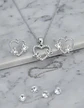 Conjunto Plata 925 Cadena + Aros + Dije Cerrazó Con Mariposa - Miniatura 1