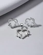 Conjunto Plata 925 Cadena + Aros + Dije Cerrazó Con Mariposa - Miniatura 4