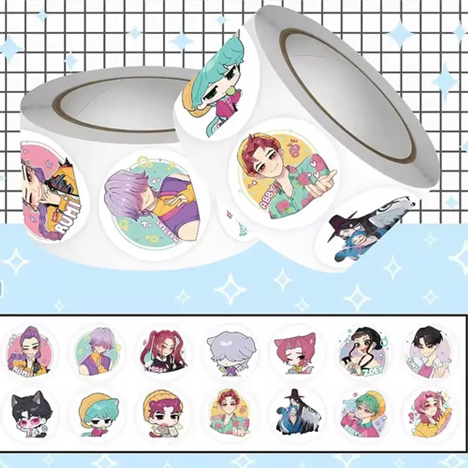 K-pop Demon Hunters - Set 500 Stickers / Rollo De Pegatinas 8