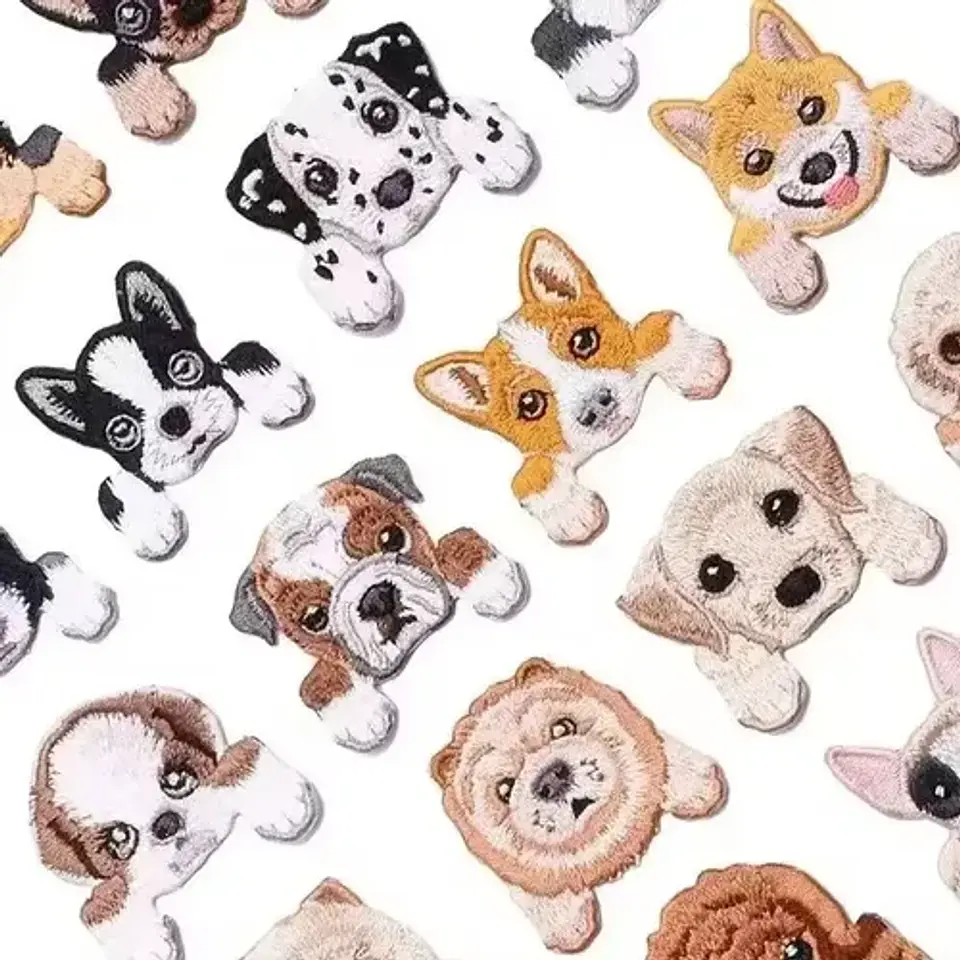 Perros Kawaii / Set 20 Parches Bordados Para Ropa Perros 1