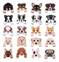 Perros Kawaii / Set 20 Parches Bordados Para Ropa Perros - Miniatura 3
