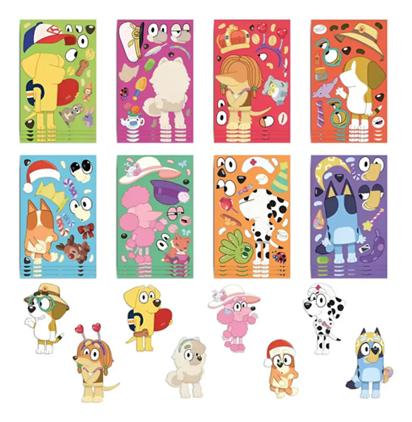 Pack X16 Láminas Stickers De Bluey Pegatinas Adhesivas 1