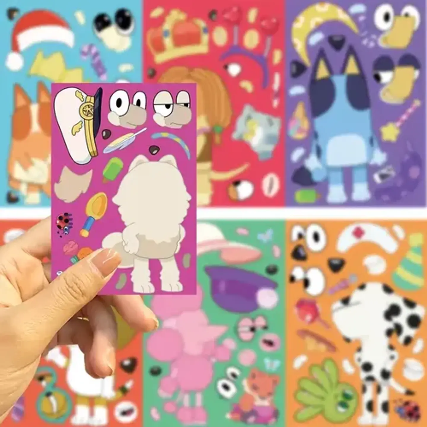 Pack X16 Láminas Stickers De Bluey Pegatinas Adhesivas 2